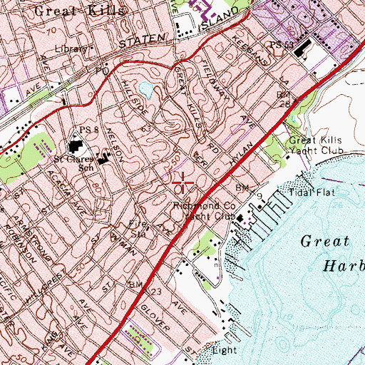 Topographic Map of Intermediate School 24, NY