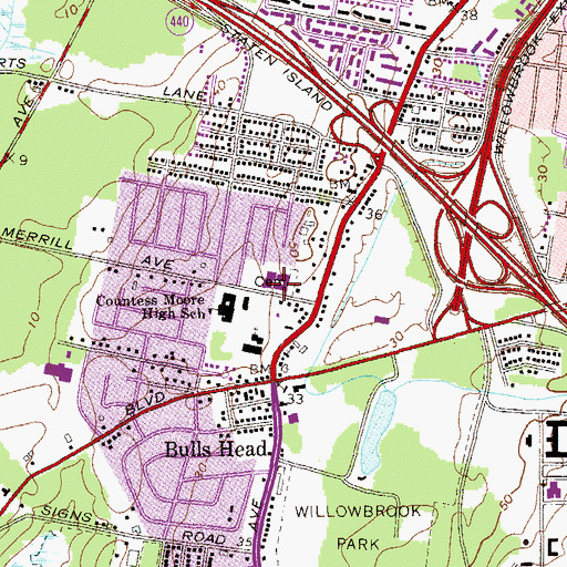 Topographic Map of Public School 60, NY