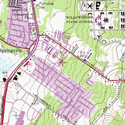 Topographic Map of Public School 69, NY