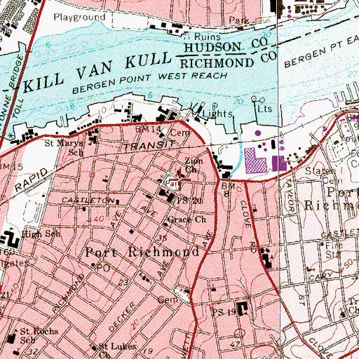 Topographic Map of Veterans Park, NY