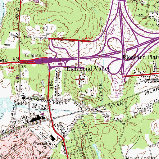 Topographic Map of Gateway Academy, NY