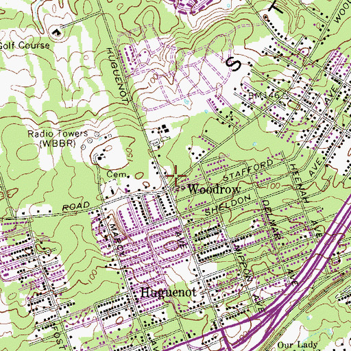 Topographic Map of Intermediate School 75, NY