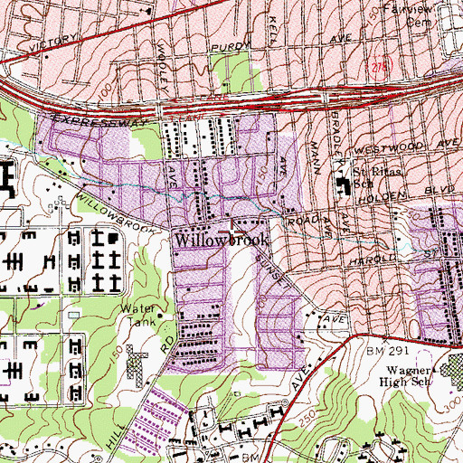 Topographic Map of Public School 54, NY
