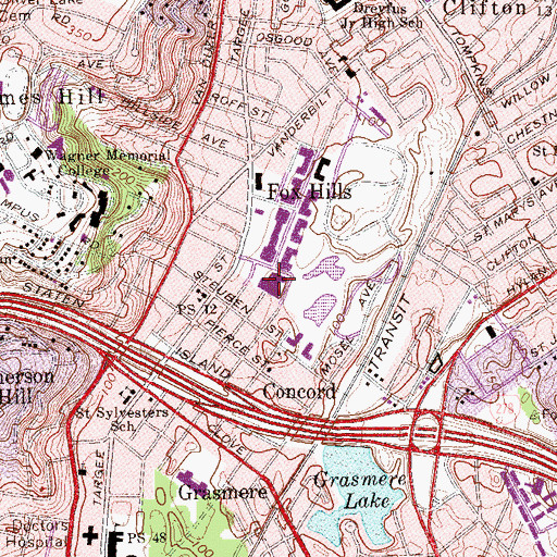 Topographic Map of Public School 57, NY