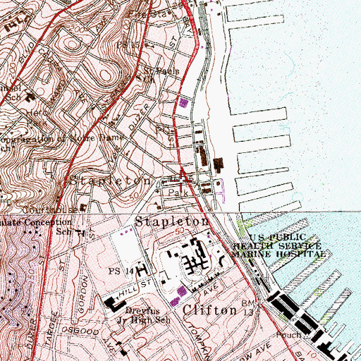 Topographic Map of Tappen Park, NY