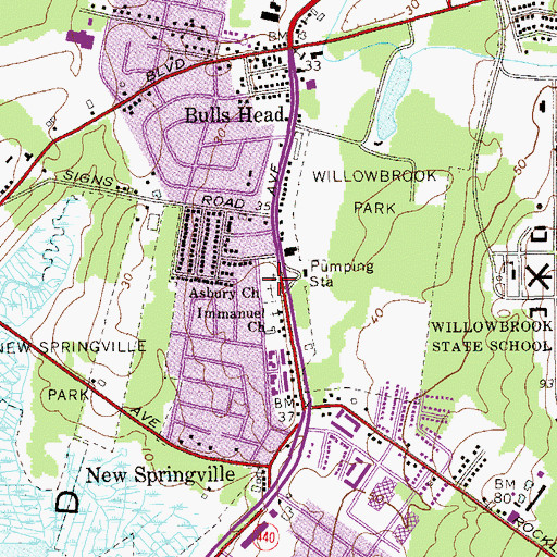 Topographic Map of Son-Rise Charismatic Interfaith Church, NY