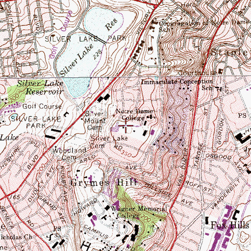 Topographic Map of Rosati Hall, NY