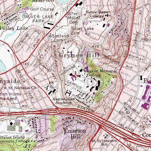 Topographic Map of Spiro Hall, NY