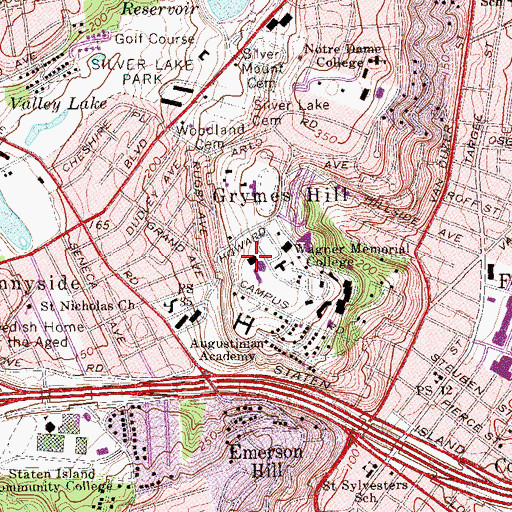Topographic Map of Spiro Sports Center, NY