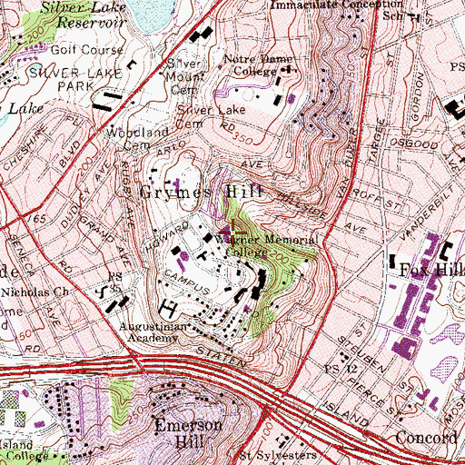 Topographic Map of Wagner Union, NY