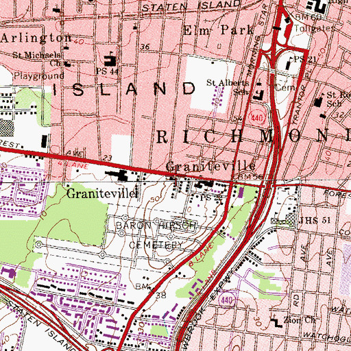 Topographic Map of Christ United Methodist Church, NY