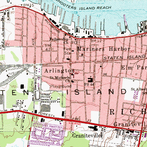 Topographic Map of Pentecostal Tabernacle Church, NY