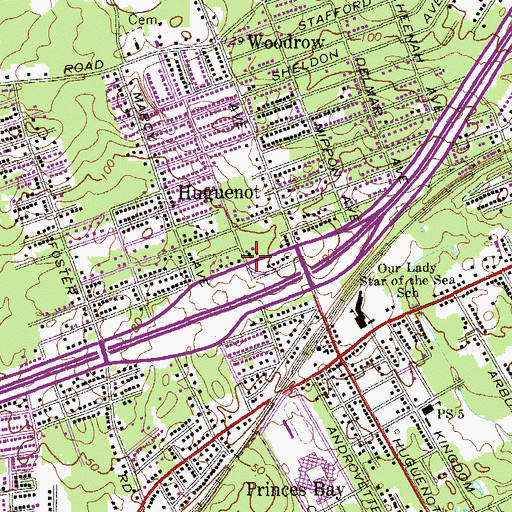 Topographic Map of Fire Department New York Engine 164 Ladder 84 Brush Fire 504, NY