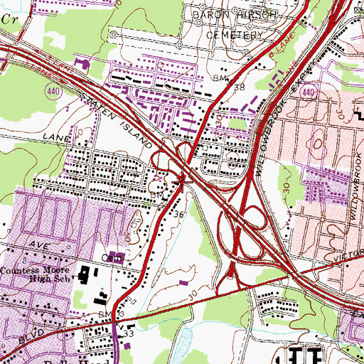 Topographic Map of New York Ladder Company 86, NY
