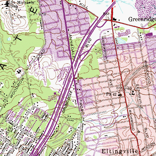 Topographic Map of New York Ladder Company 87, NY