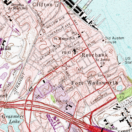 Topographic Map of New York Foam Company 83, NY