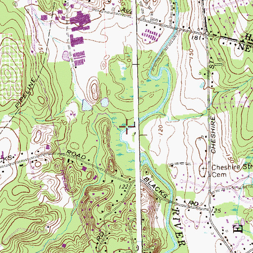 Topographic Map of Honeypot Brook, CT