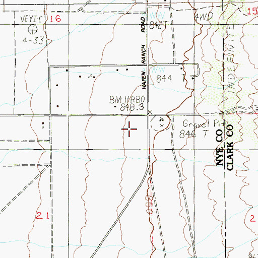 Topographic Map of Hafen Elementary School, NV