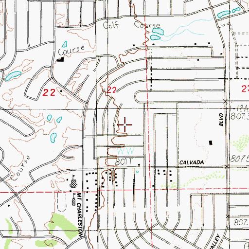 Topographic Map of J G Johnson Elementary School, NV