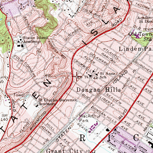 Topographic Map of New York Satellite Company 5, NY