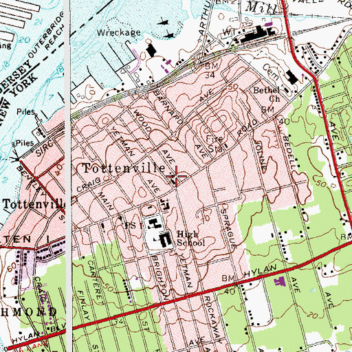 Topographic Map of Evangelical Free Church, NY