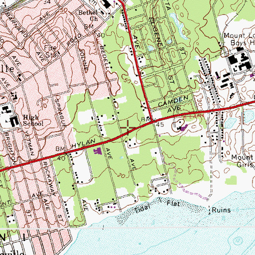 Topographic Map of Larry De Young Field, NY
