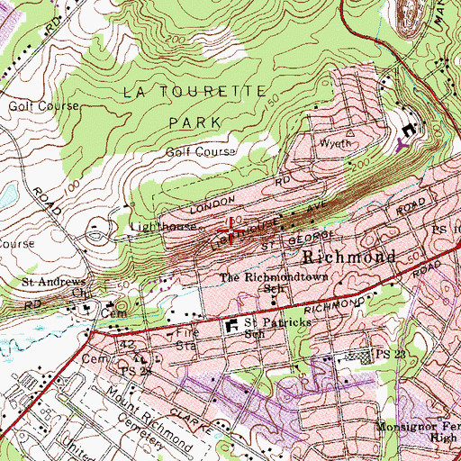 Topographic Map of Tibetan Museum, NY
