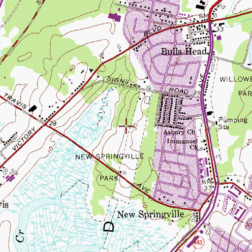 Topographic Map of William T Davis Wildlife Refuge, NY