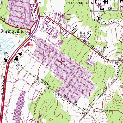 Topographic Map of Heartland Village, NY