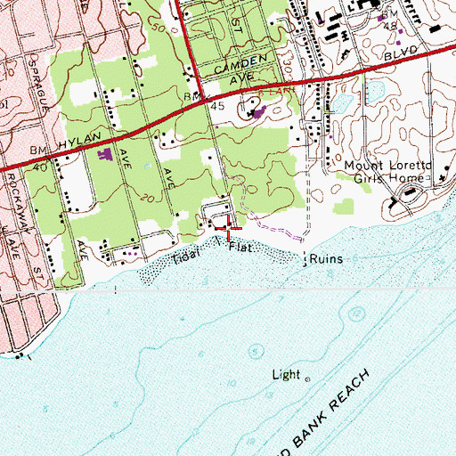 Topographic Map of Volunteers of America Childrens Home, NY