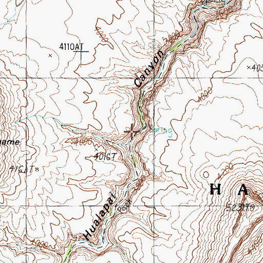 Topographic Map of Havasupai Trail Thirty, AZ