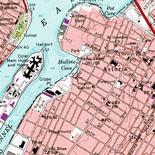 Topographic Map of Adirondack Building, NY