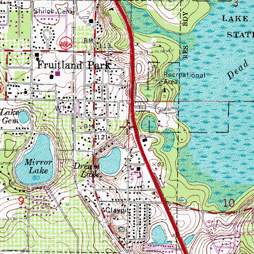Topographic Map of New Life Presbyterian Church, FL