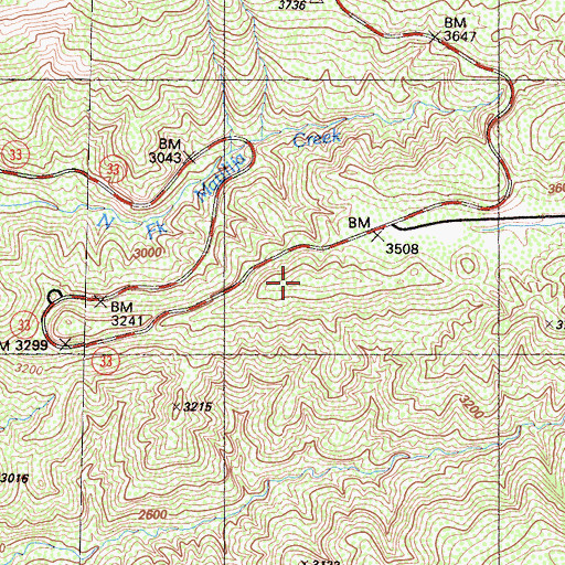 Topographic Map of Pollard Point, CA