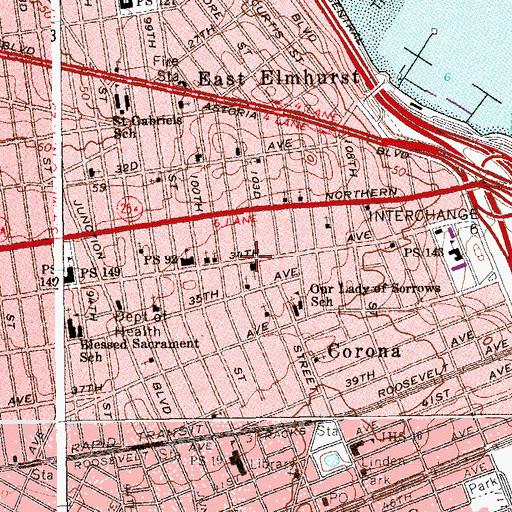 Topographic Map of Florence E Smith Community Center, NY