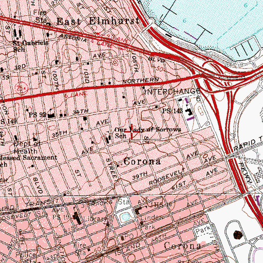 Topographic Map of Louis Armstrong House Museum, NY