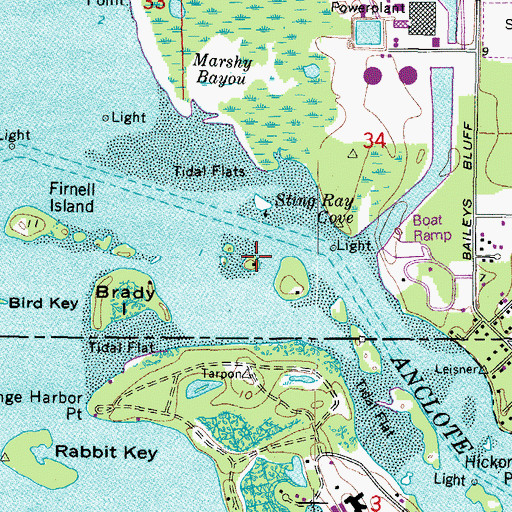 Topographic Map of Ohana Key, FL