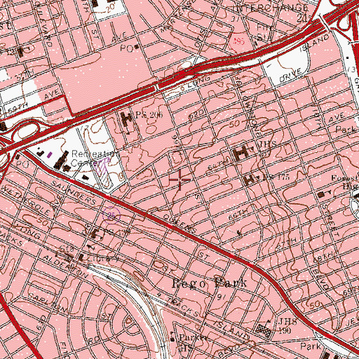 Topographic Map of Walden Terrace, NY