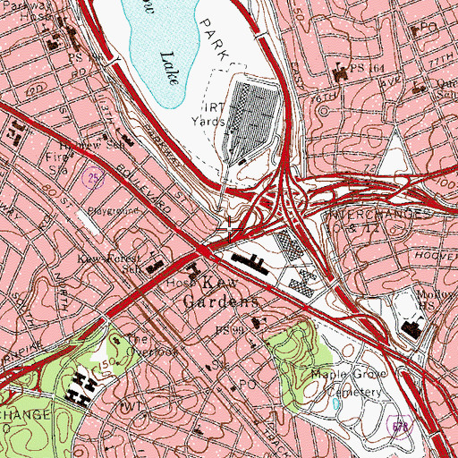 Topographic Map of Forest Hills Tower, NY
