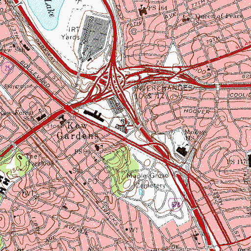Topographic Map of Queens Criminal Court, NY