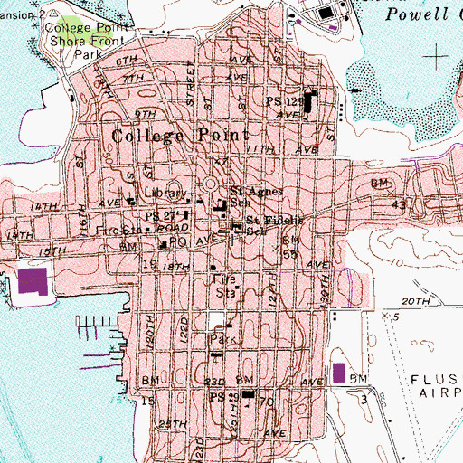 Topographic Map of Saint Fidelis of Sigmaringen Roman Catholic Church, NY
