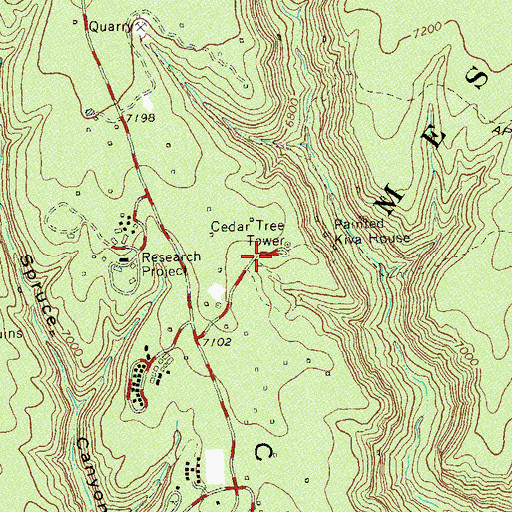 Topographic Map of Farming Terrace Trail, CO