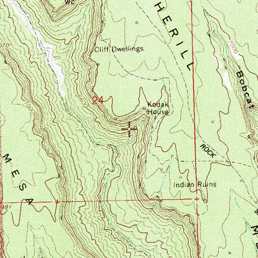 Topographic Map of Kodak House Overlook, CO