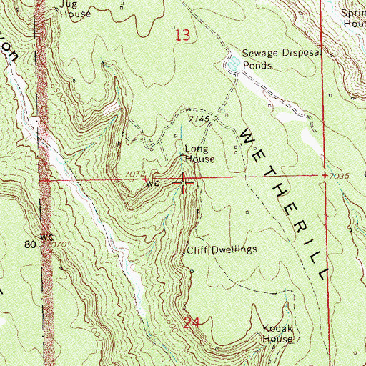 Topographic Map of Long House Overlook, CO