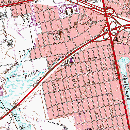 Topographic Map of Saint Helen's Church, NY