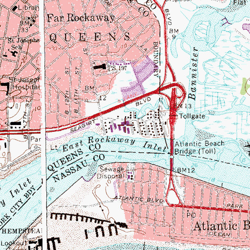 Topographic Map of Roy Reuther Houses, NY