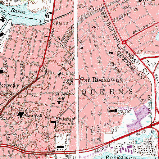 Topographic Map of Intermediate School 53, NY