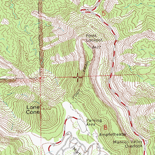 Topographic Map of Point Lookout Trail, CO