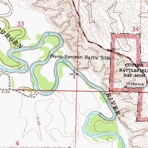 Topographic Map of Retreat Crossing, MT