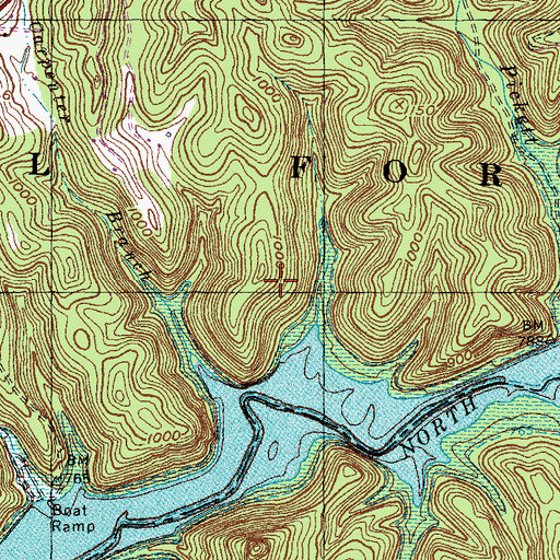 Topographic Map of Abbott Cemetery, KY